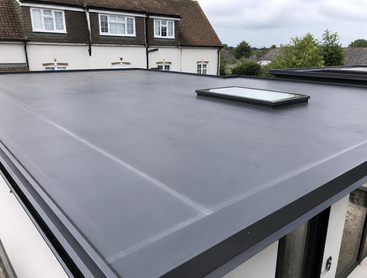 Warehouse flat roof install
